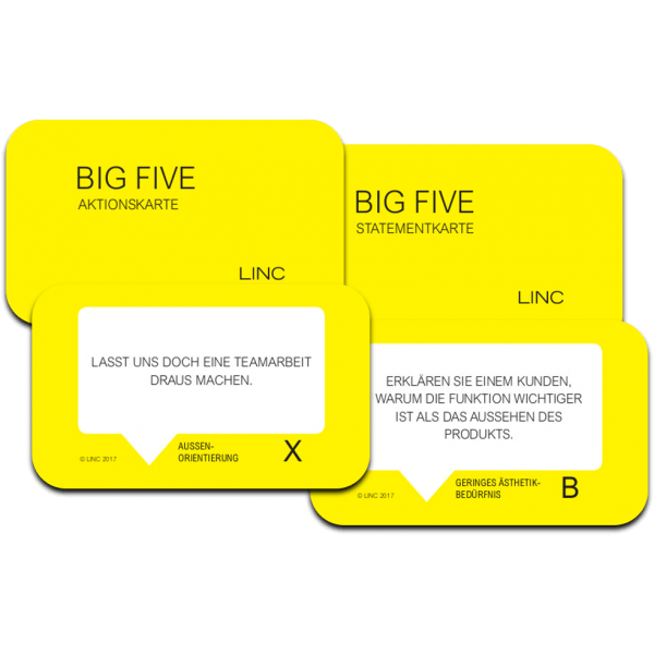 Kartenspiel „BIG FIVE“ – LINC Personality Profiler